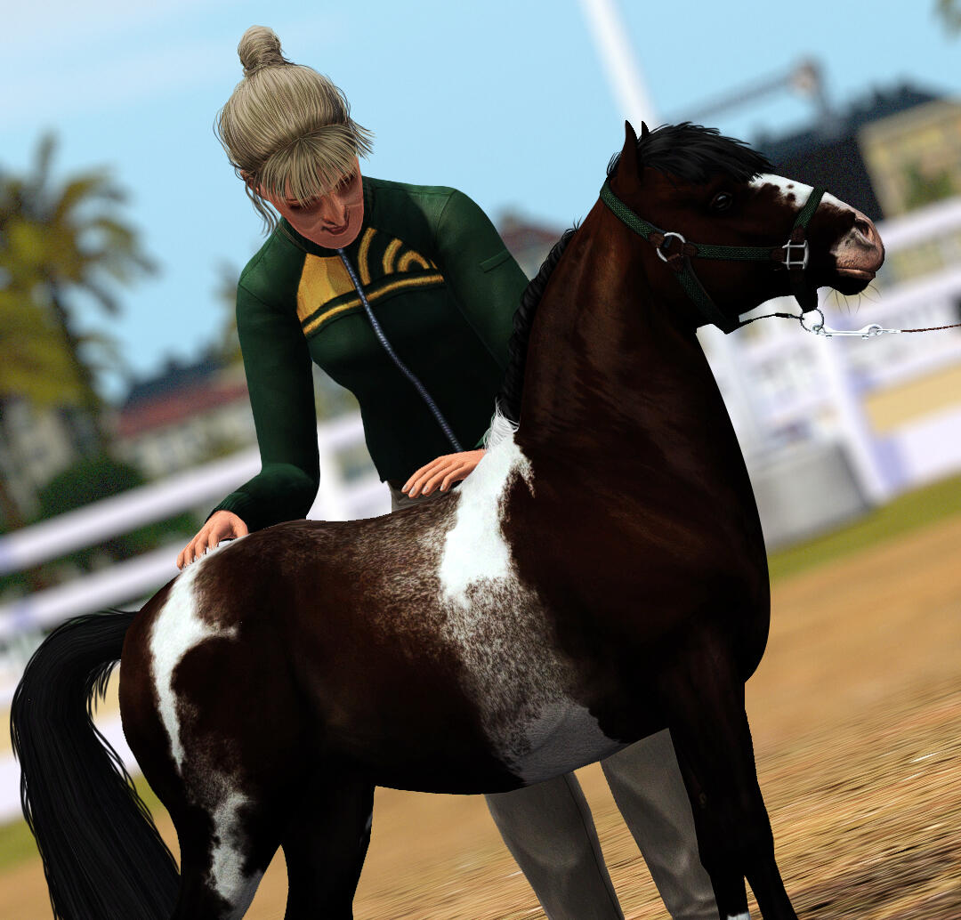 With Tiina Haverinen at the Education Of the Young Horse clinic in Oliva Nova. [cc: Katrin Bergling]